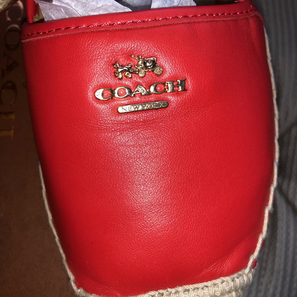 SOLD Coach Rhodelle loafer watermelon 7.5 NWB - Picture 11 of 12